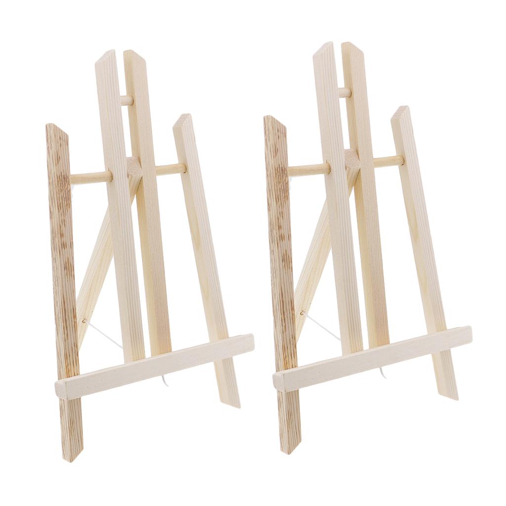 2 set Foldable Wooden Desk Tabletop Easel Display Holder for Artist Painting