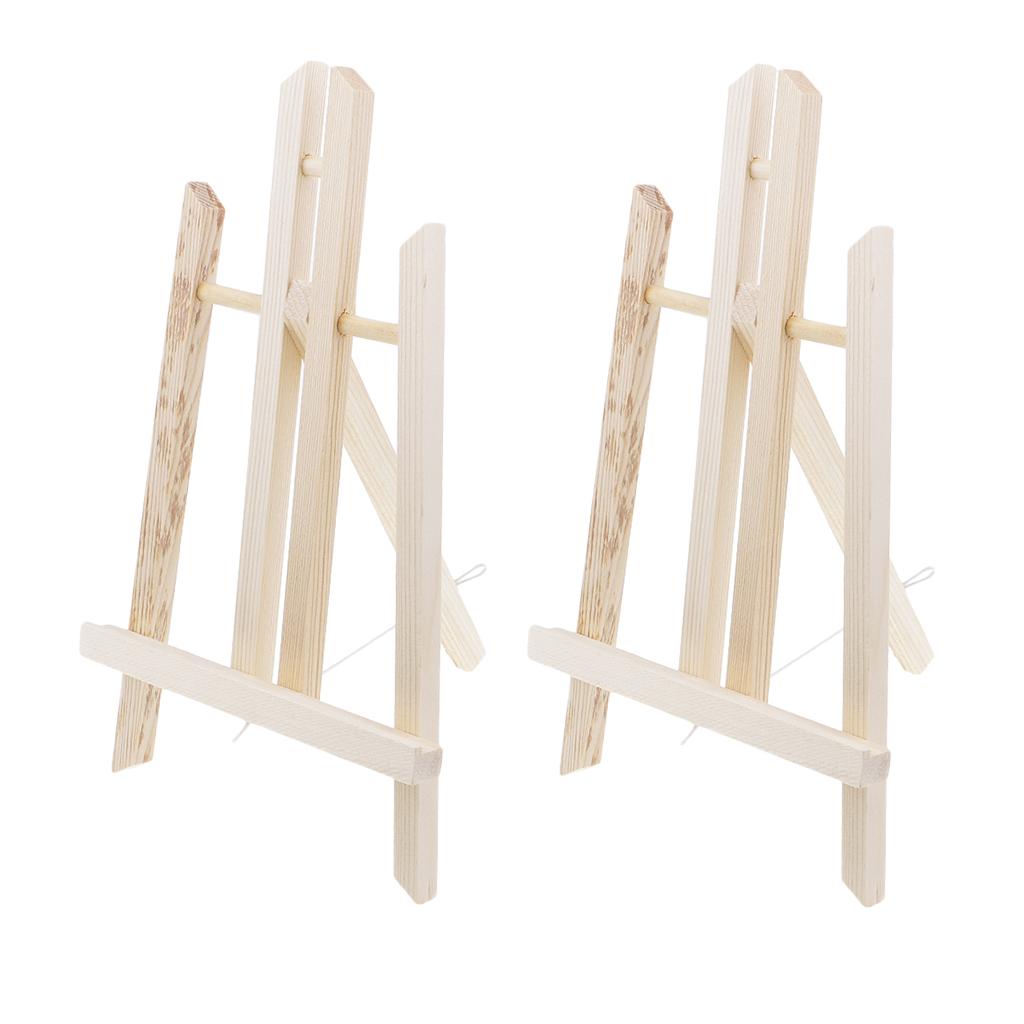 2 set Foldable Wooden Desk Tabletop Easel Display Holder for Artist Painting