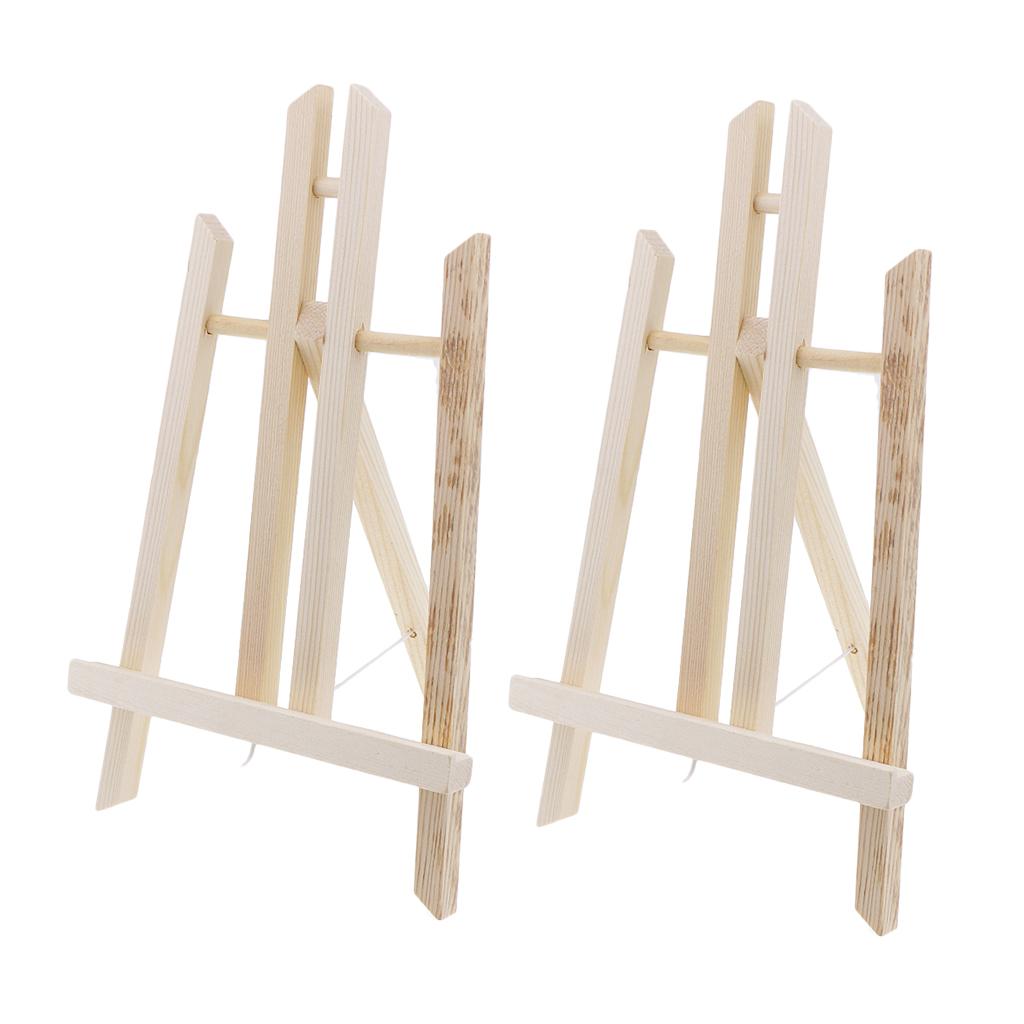 2 set Foldable Wooden Desk Tabletop Easel Display Holder for Artist Painting