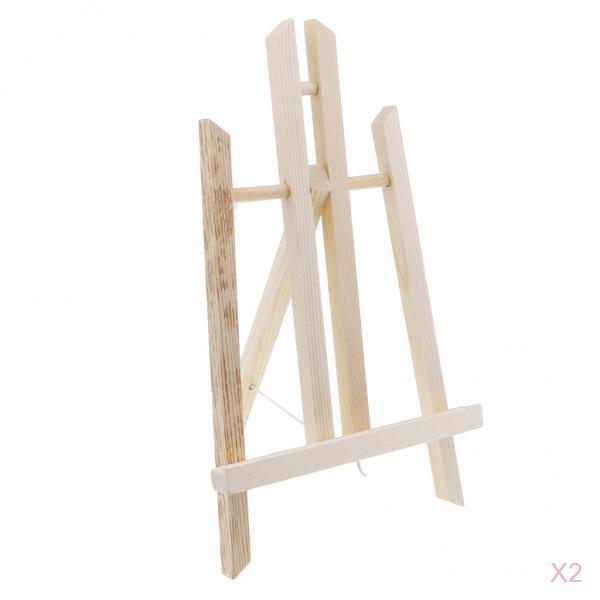 2 set Foldable Wooden Desk Tabletop Easel Display Holder for Artist Painting