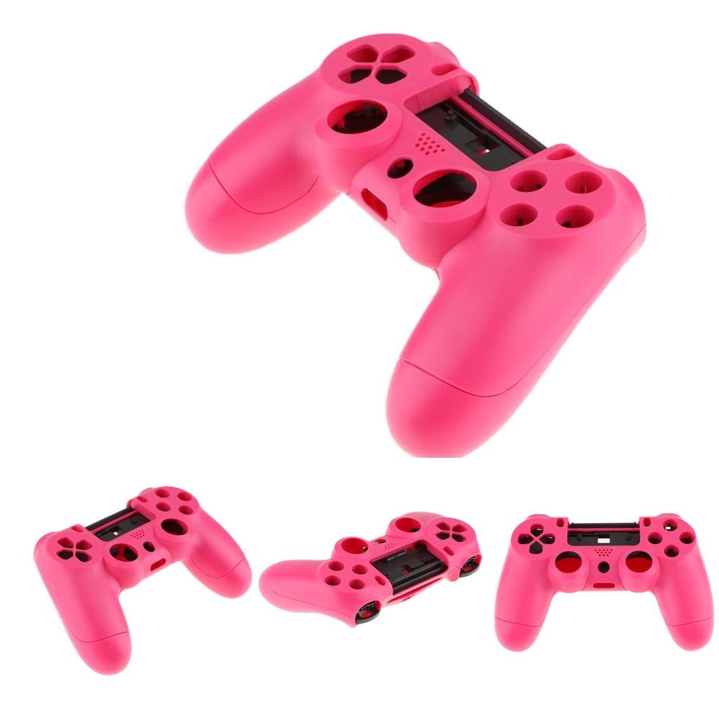 4 Pcs Full Housing Shell Cover Replacement Part for PS4 Controller Rose Red
