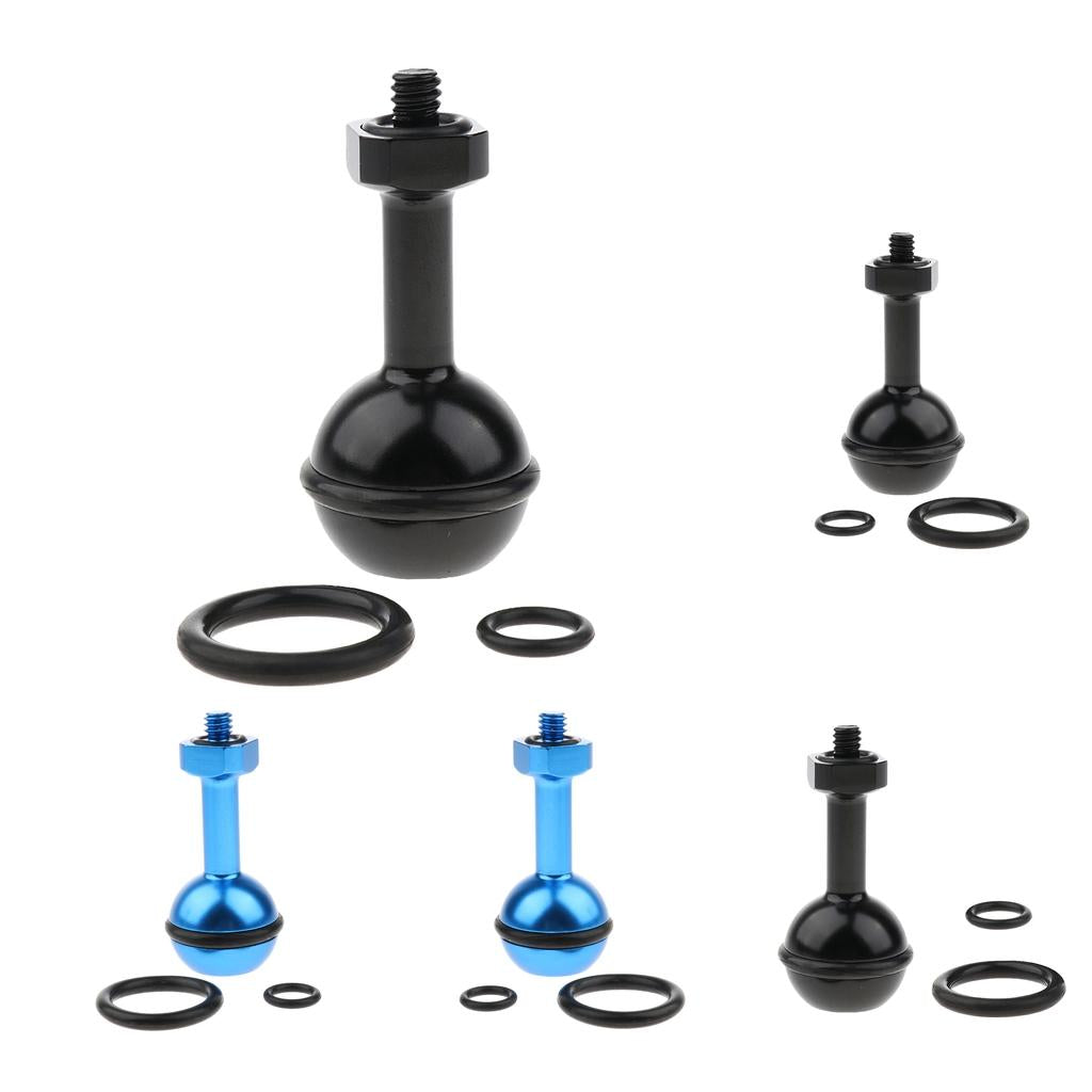 5 Pieces CNC Aluminum Alloy Diving Ball Head Mount Bracket for 6/5/4/3