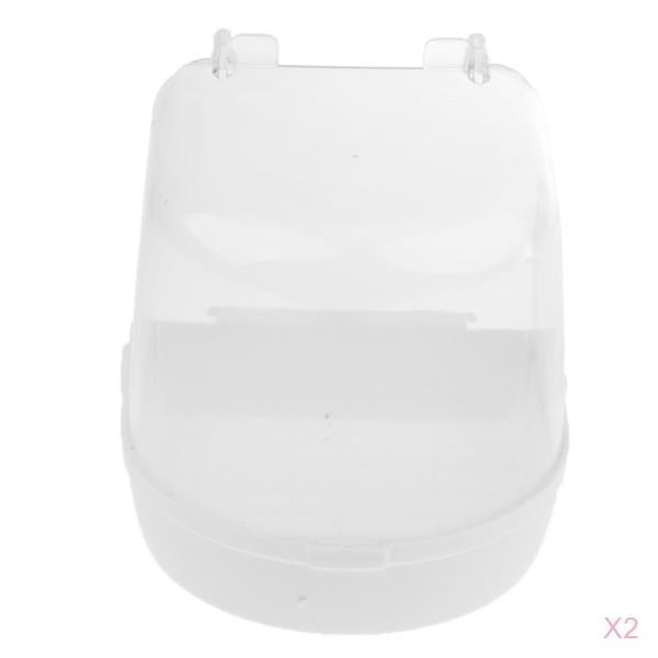 2x Pet Bath Supplies Hamster Mice Plastic Bathroom Cage Box Toy Toilet White