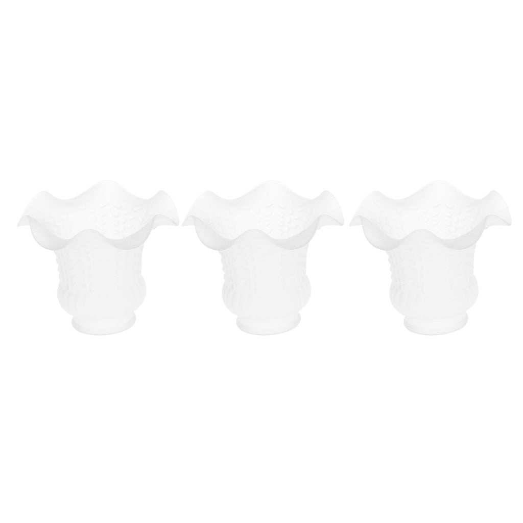 3pcs E27 Clear Glass Ceiling Fan Light Chandelier Wall Sconce Light Shades