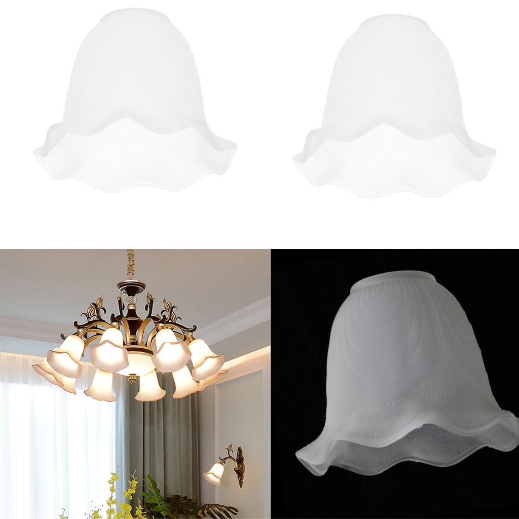 2pcs E27 Clear Glass Ceiling Fan Light Chandelier Wall Sconce Light Shades