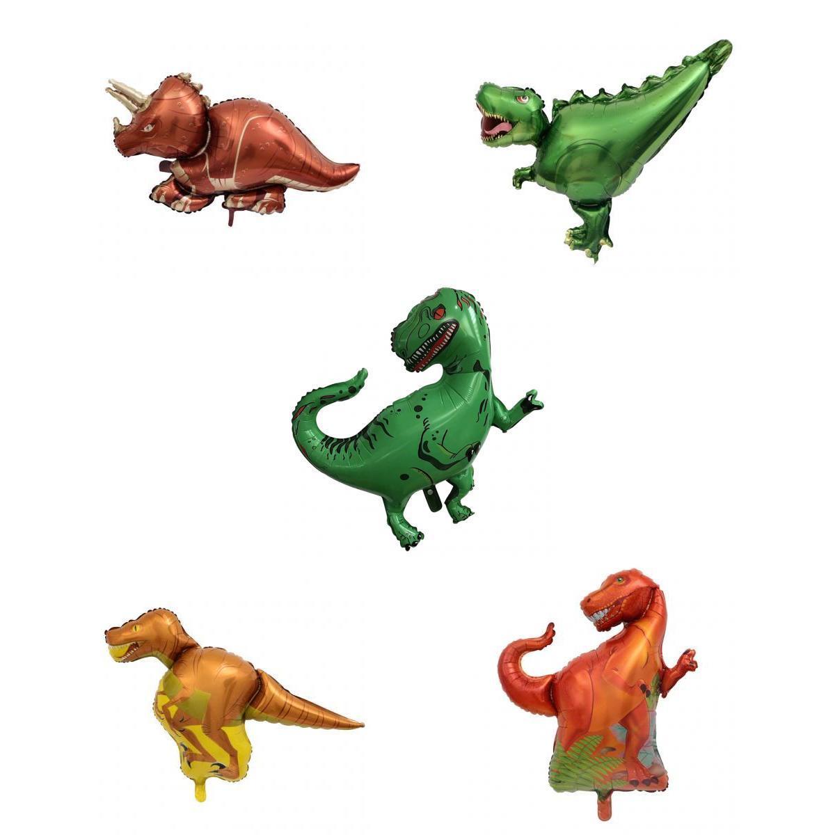 10pcs Set Dinosaur Aluminum Balloons for Kids Birthday Party Decoration