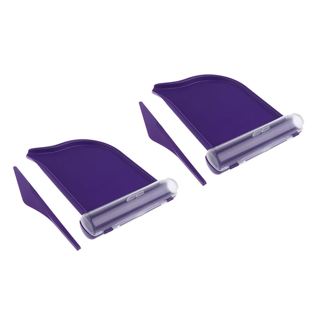 2Pieces Professional Counting Tray with Spatula Purple