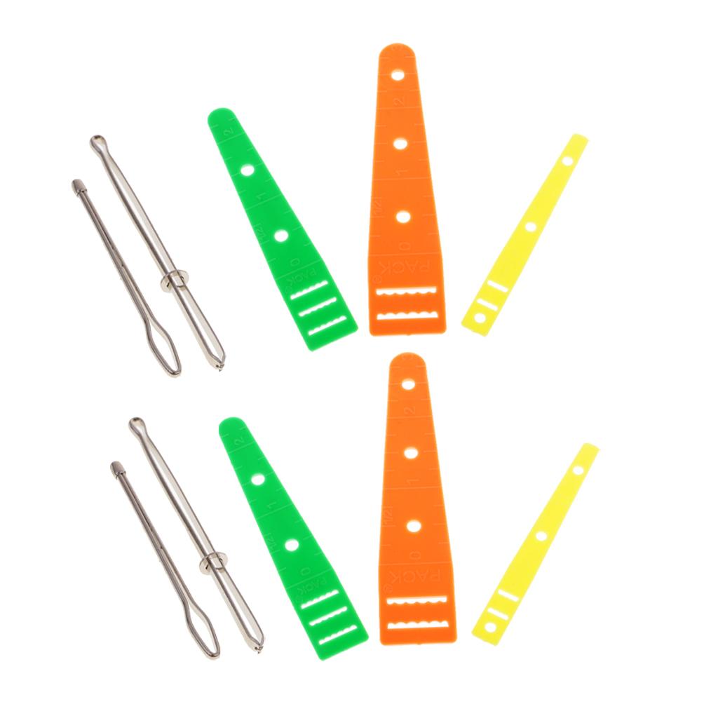 10pcs Assorted Bodkin Needles Threader Tweezers Elastic Threaders Guides