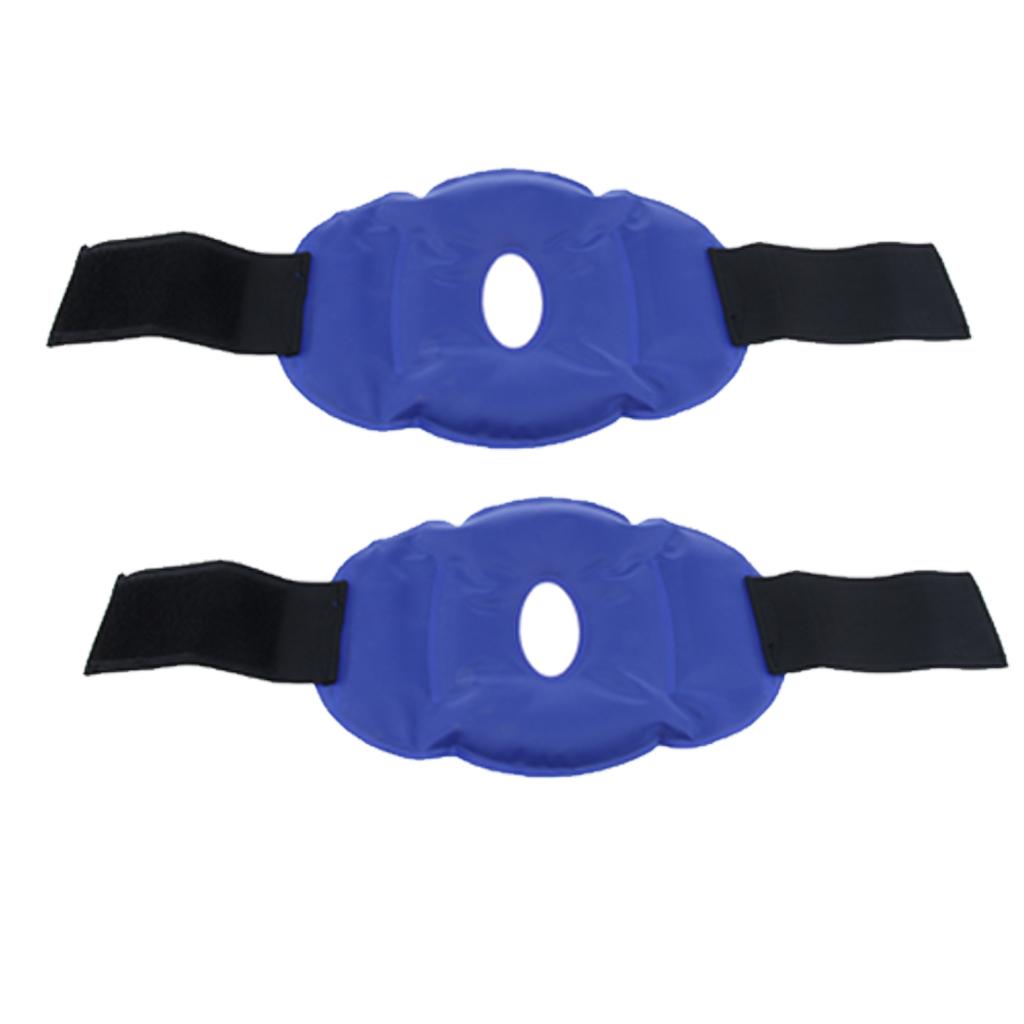 2X Knee Hot Pack Wrap Gel Ice Bag Cold Knee Brace with Strap Injury Swelling