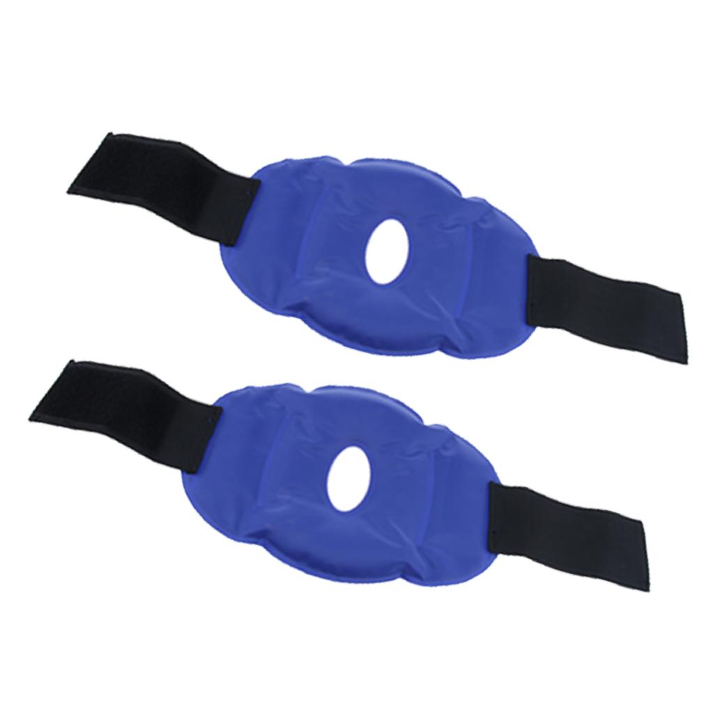 2X Knee Hot Pack Wrap Gel Ice Bag Cold Knee Brace with Strap Injury Swelling