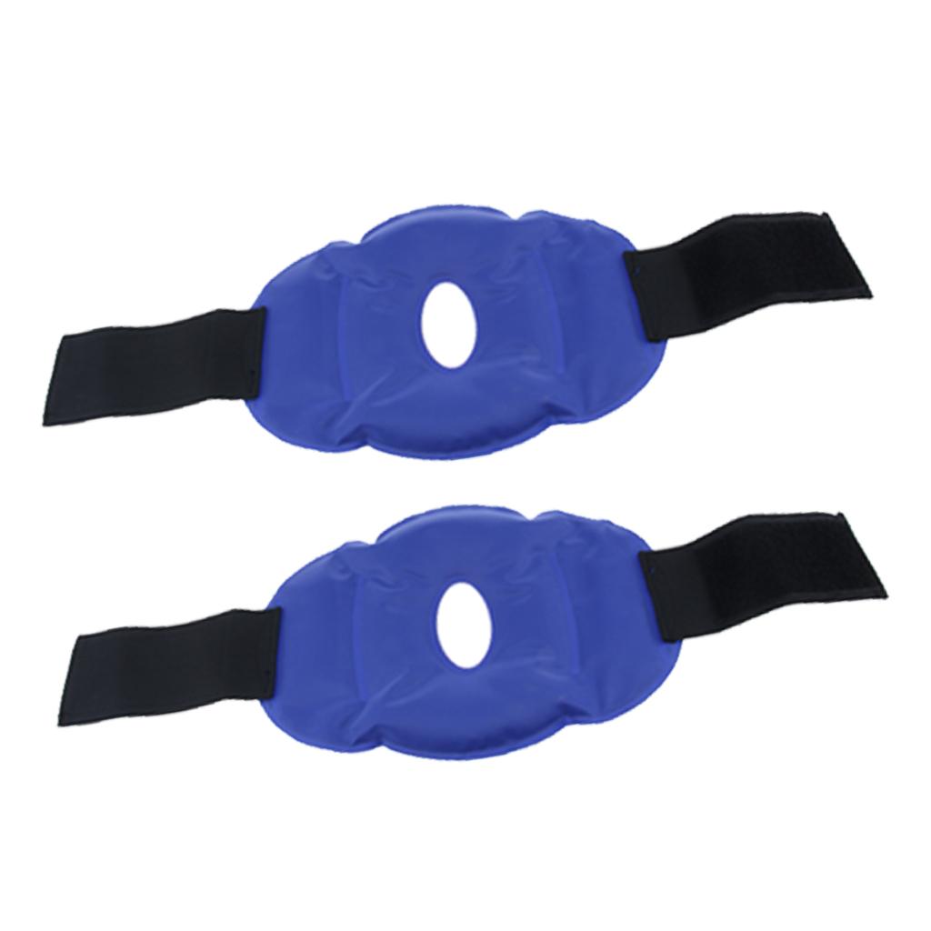 2X Knee Hot Pack Wrap Gel Ice Bag Cold Knee Brace with Strap Injury Swelling