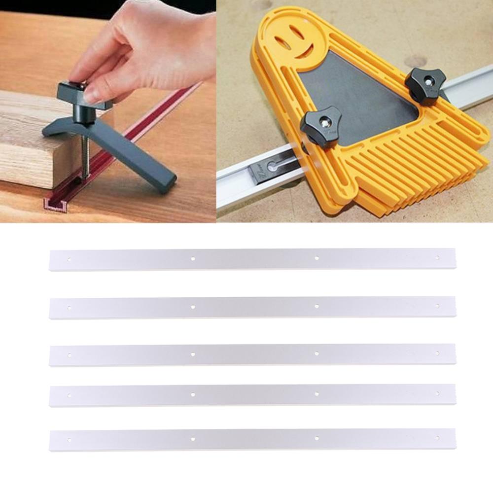 5pcs 600mm T-track Woodworking T-slot Miter Track Jig Fixture Router Table
