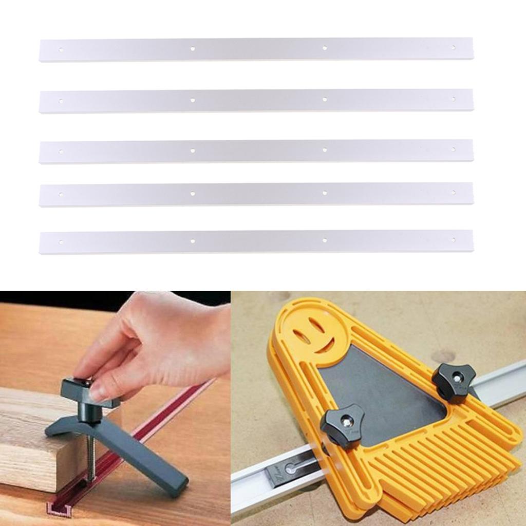 5pcs 600mm T-track Woodworking T-slot Miter Track Jig Fixture Router Table