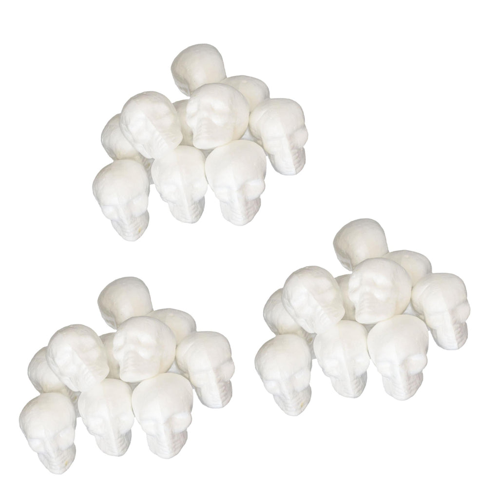 30x Party Skull Polystyrene Foam Oraments DIY Decors Scray Hanging Props