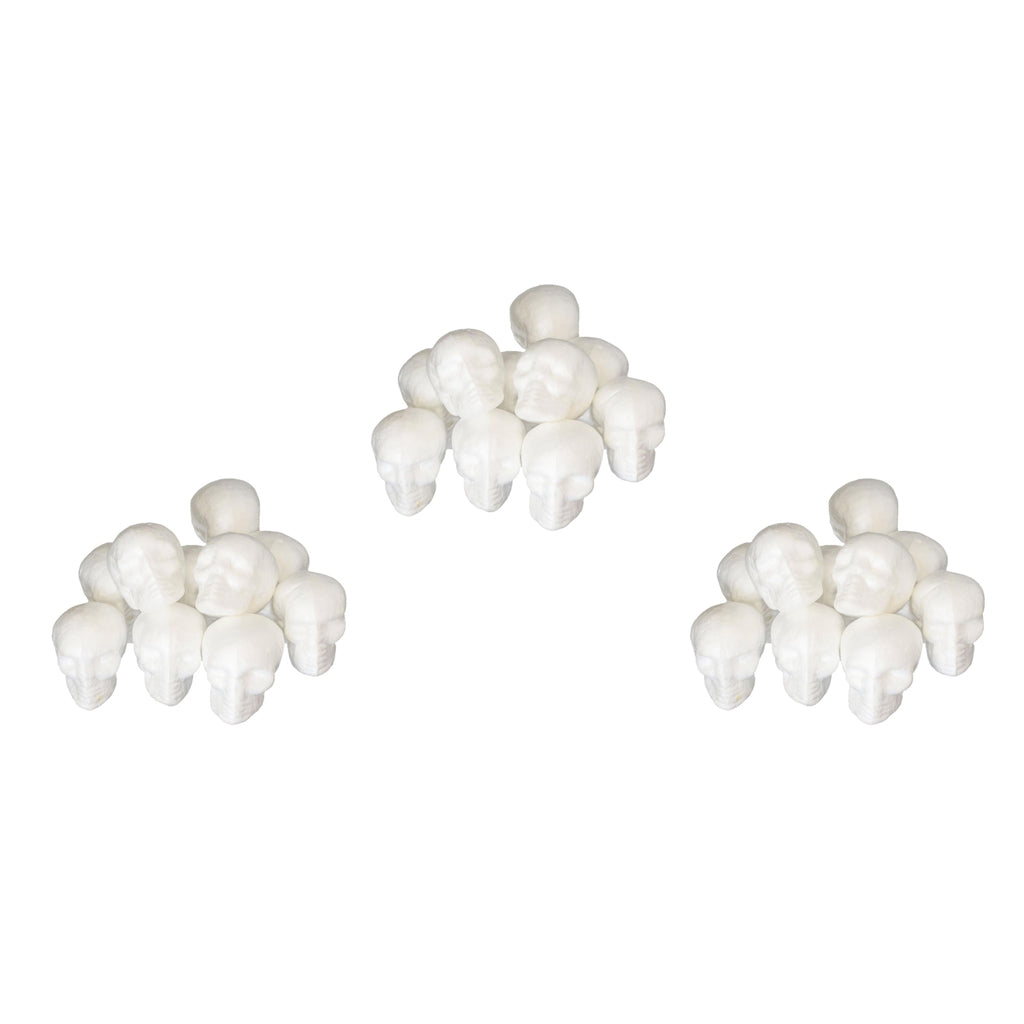 30x Party Skull Polystyrene Foam Oraments DIY Decors Scray Hanging Props