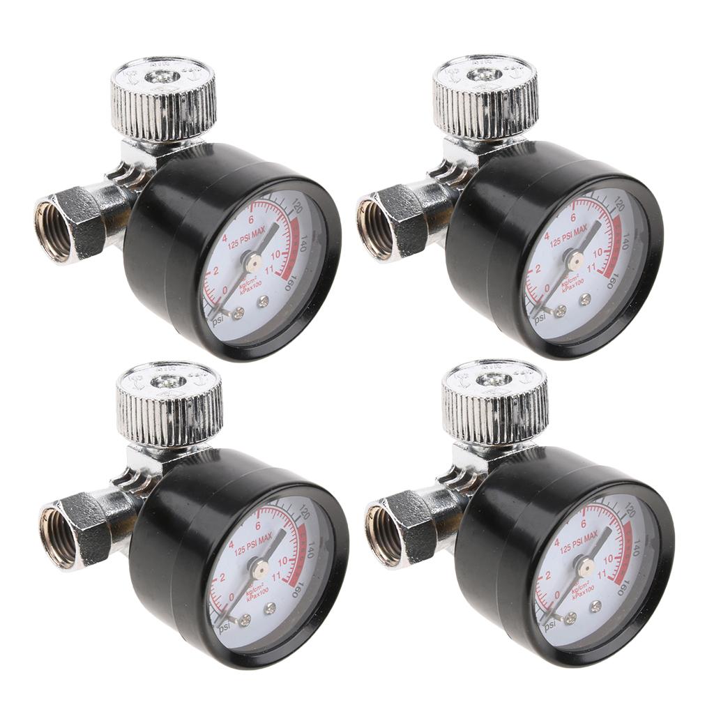 4x 1/4 Spray Air Regulator with Pressure Gauge and Valve Pressure Switch