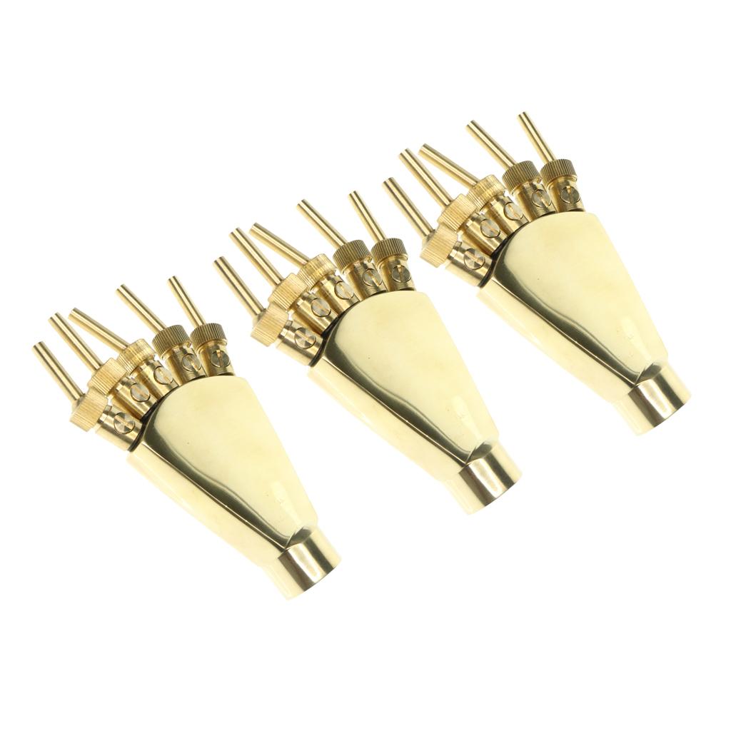 3x Multi Direction Brass Garden Fountain Water Nozzle Sprinkler Spray Head