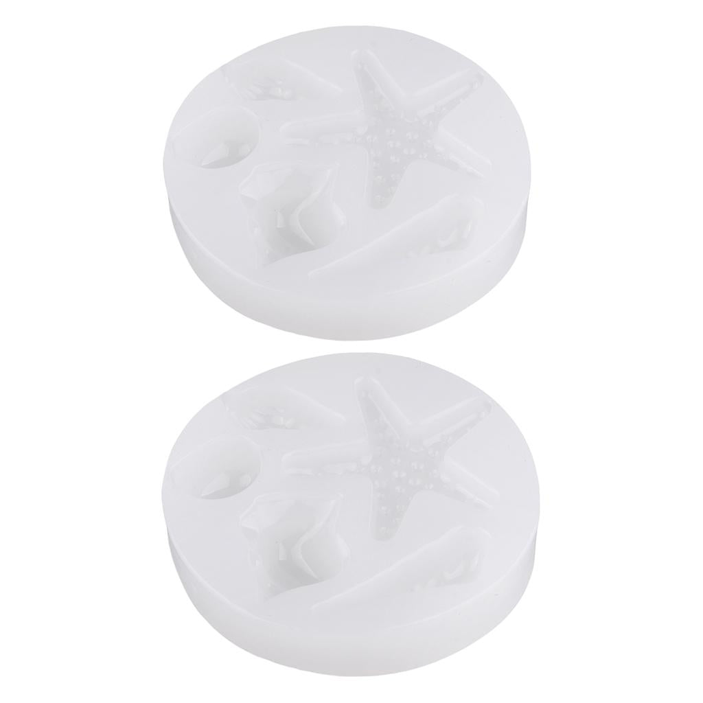 2 Pack Marine Organism Silicone Molds for DIY Crystal Ornament Resin Casting
