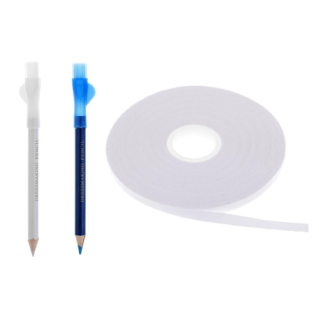 3Pcs Tailors Chalk Pen Pencil Double Sided Tape For Sewing Dressmaking Craft