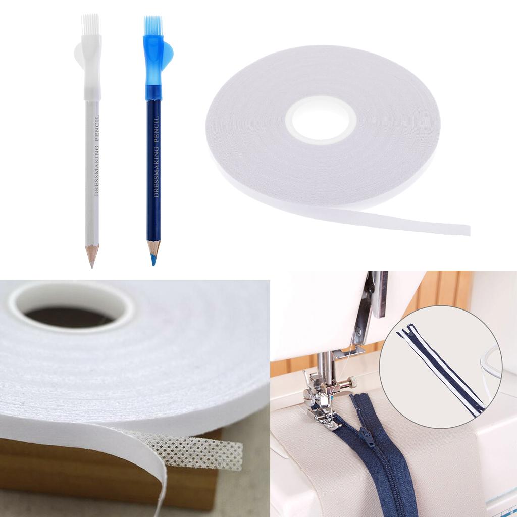 3Pcs Tailors Chalk Pen Pencil Double Sided Tape For Sewing Dressmaking Craft