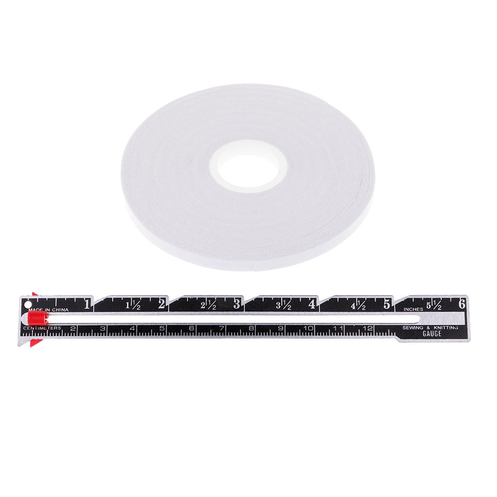 2Pcs Sewing Measuring Gauge Double Sided Tape Wash Away for Tailor Quilting
