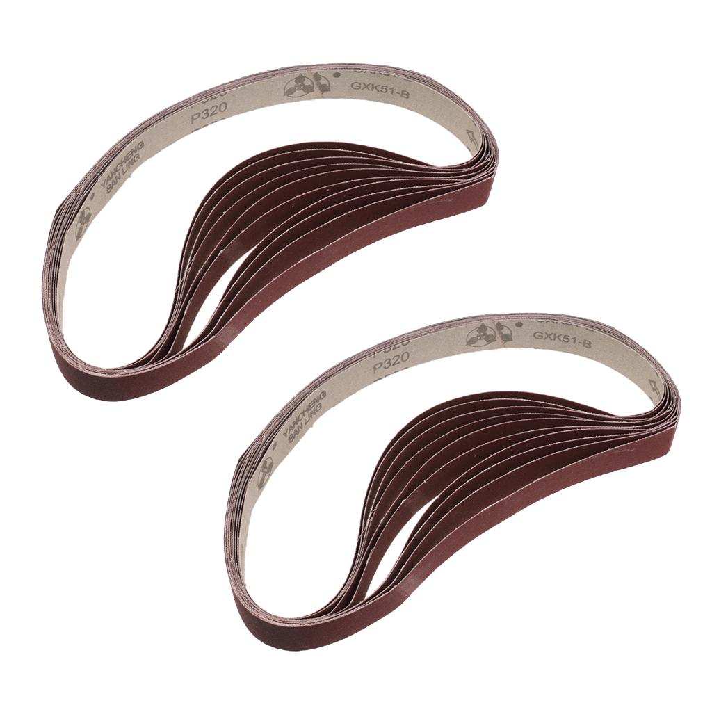 20 Pack Aluminum Oxide Abrasive Belt Sanding Sharpening Sander Belt 320 Grit