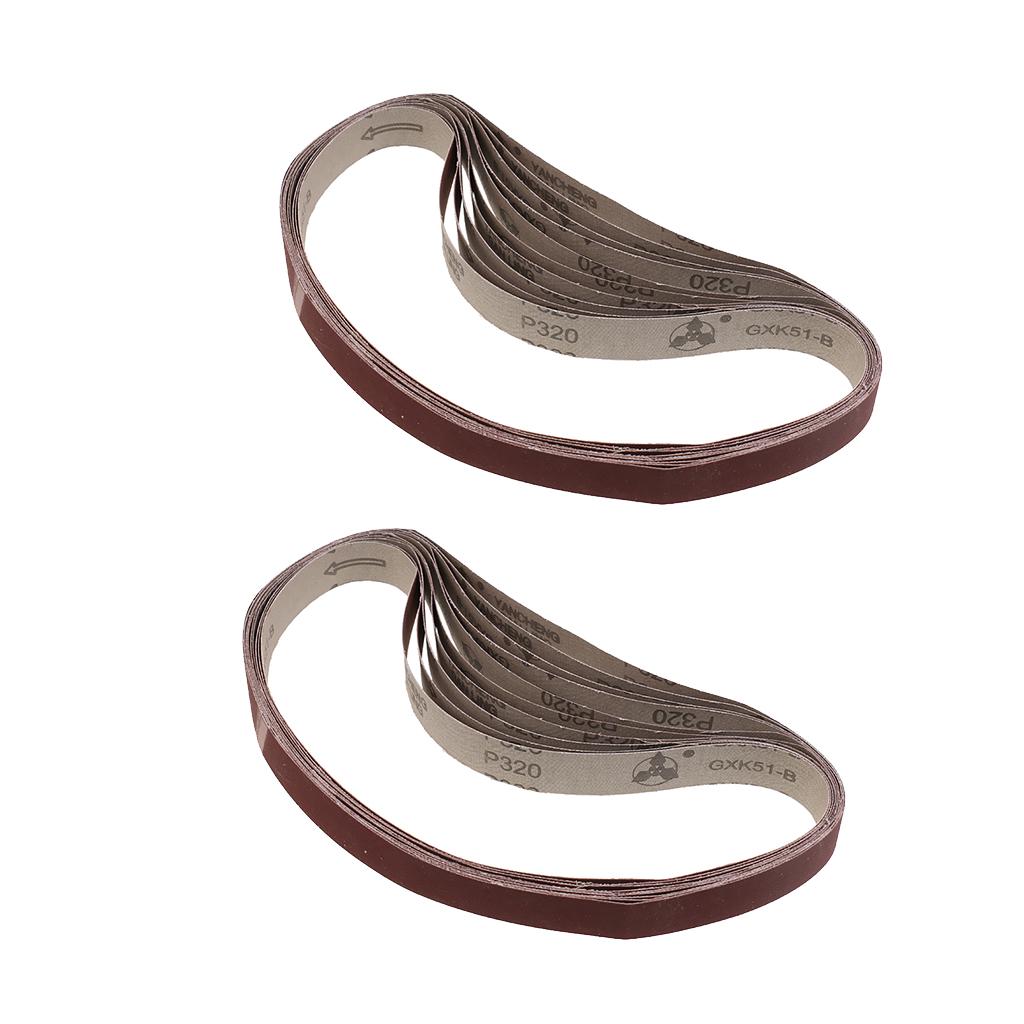 20 Pack Aluminum Oxide Abrasive Belt Sanding Sharpening Sander Belt 320 Grit