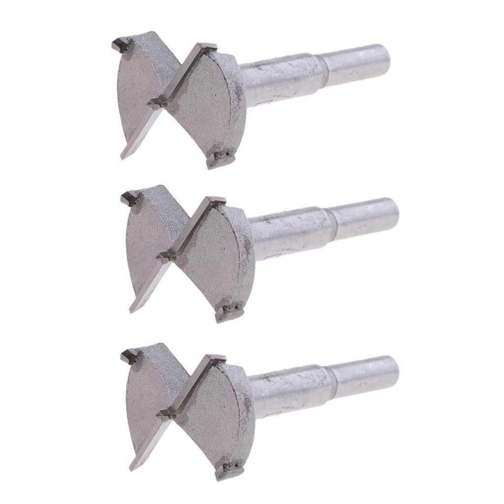 3x Forstner Bits Woodwork Boring Wood Cutter Drill Set Carbide 40mm
