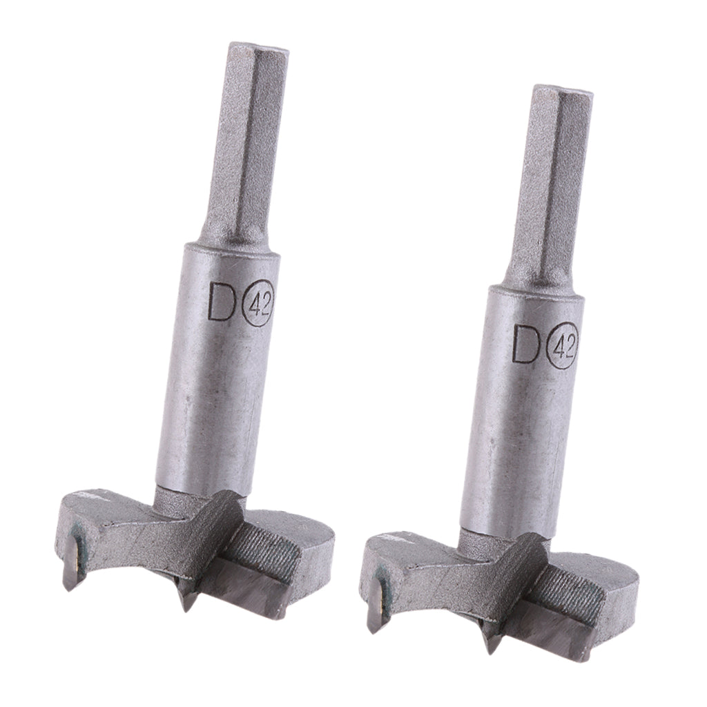 2x Forstner Bits Woodwork Boring Wood Cutter Drill Set Carbide 42mm