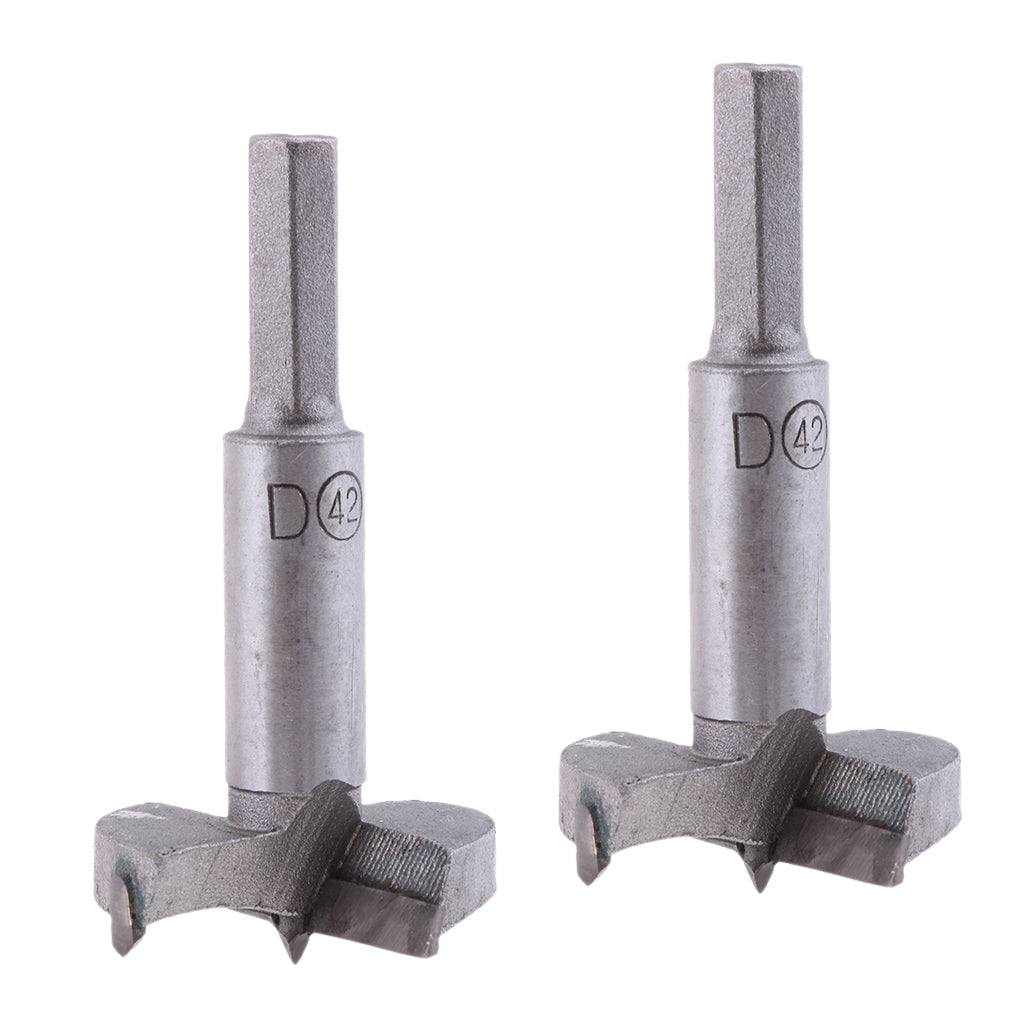 2x Forstner Bits Woodwork Boring Wood Cutter Drill Set Carbide 42mm