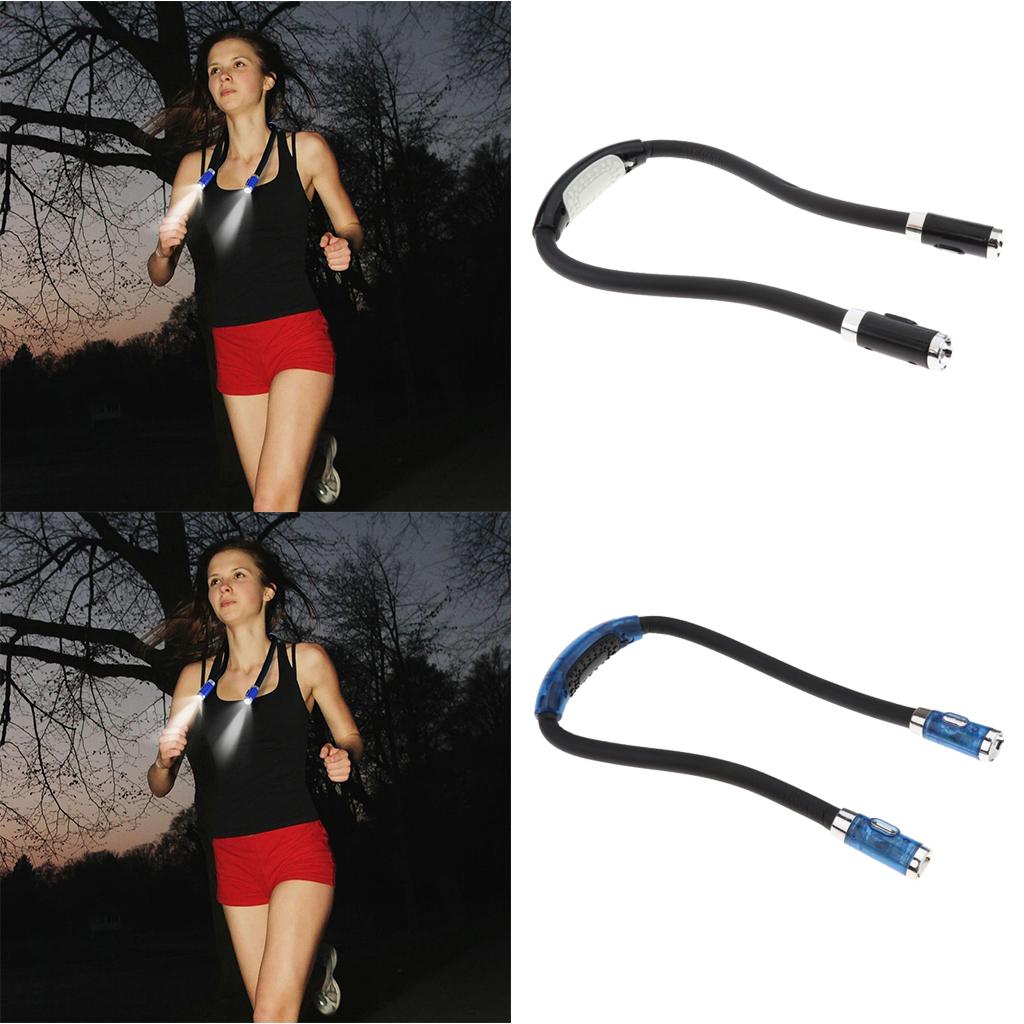 2 Pcs Led Hands-Free Flexible Neck Light Reading Flashlight Lamp Book Light