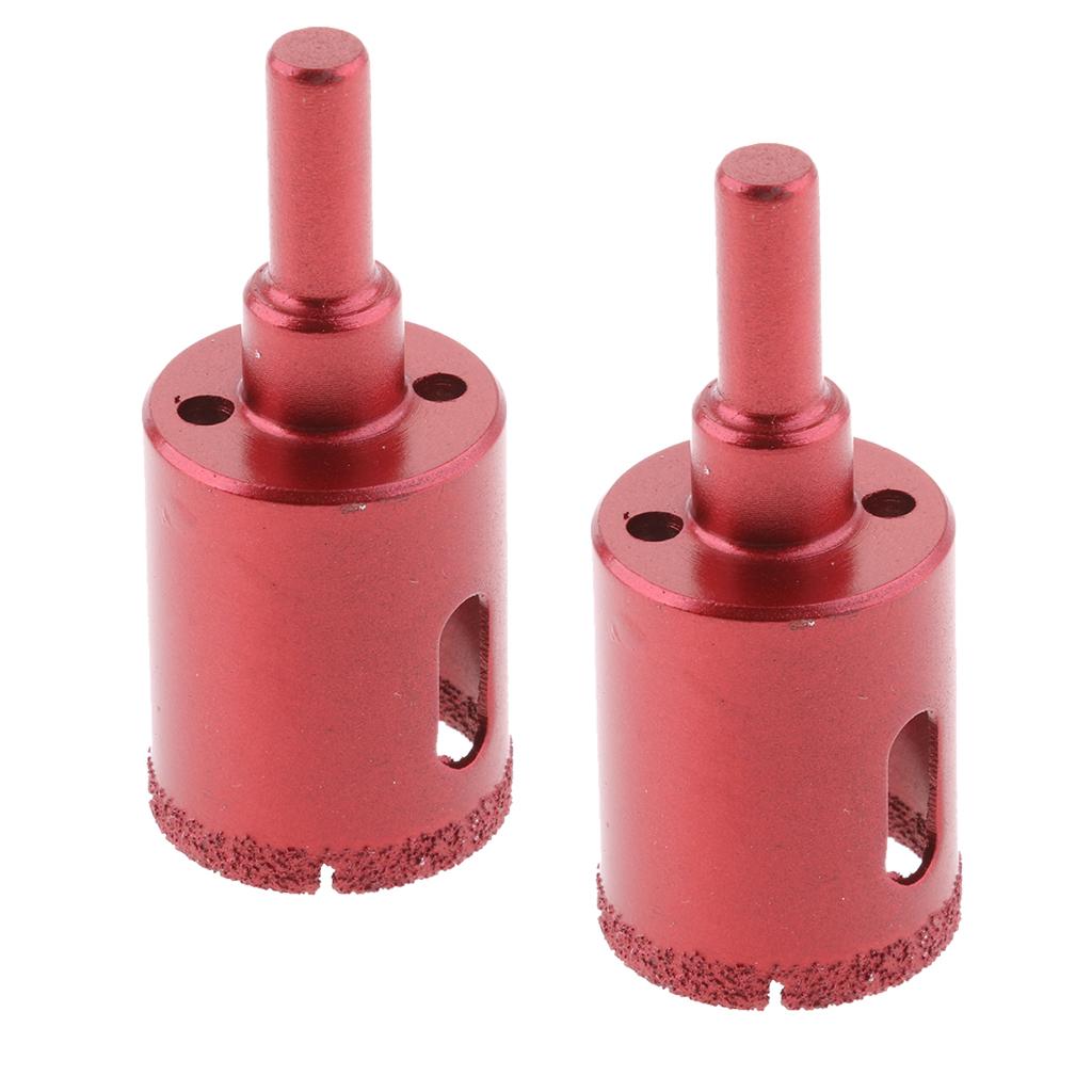 2 piece Diamond tool drill bit set glass ceramic marble tile 28mm