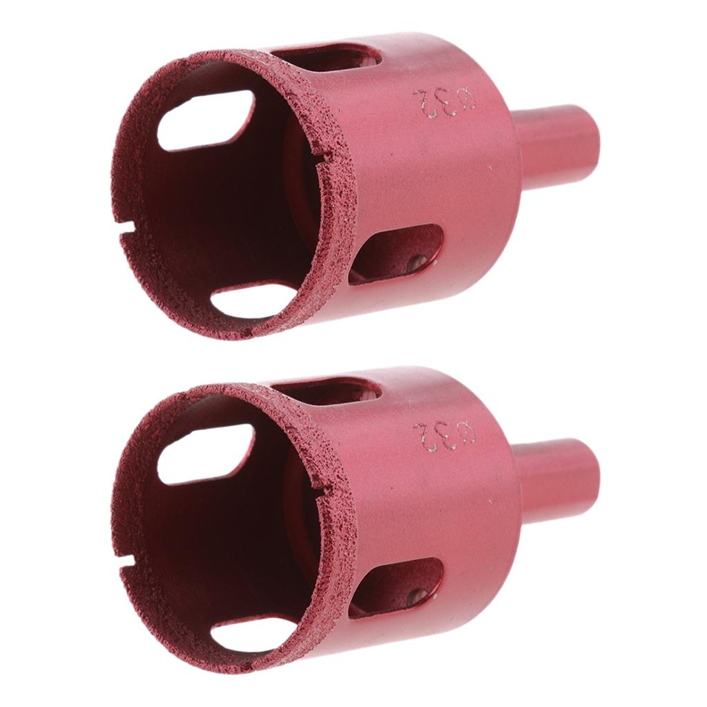 2 piece Diamond tool drill bit set glass ceramic marble tile 32mm