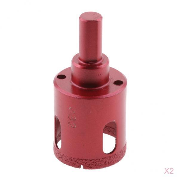 2 piece Diamond tool drill bit set glass ceramic marble tile 32mm