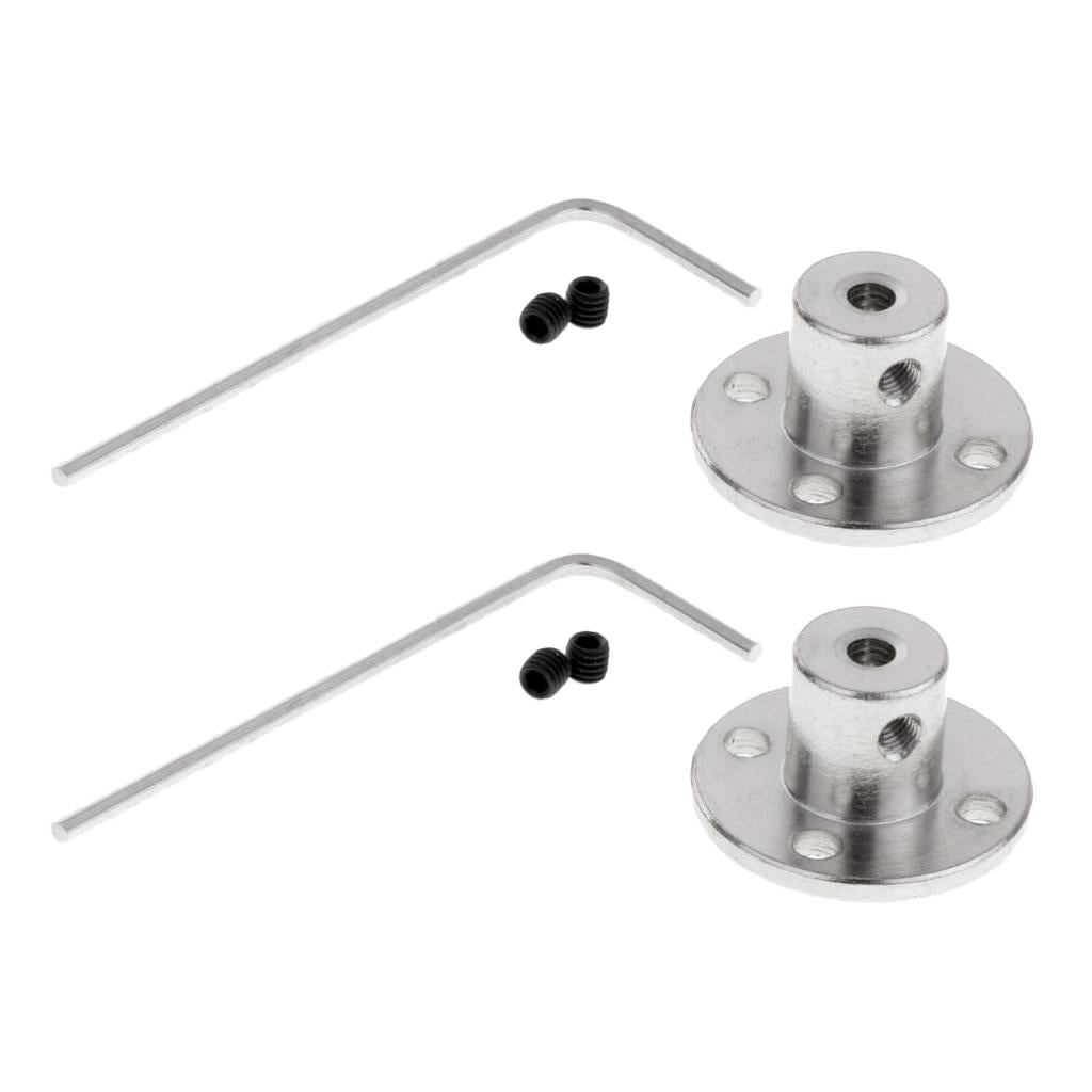 2 Set Rigid Flange Coupling Motor Guide Shaft Coupler Motor Connector 8mm