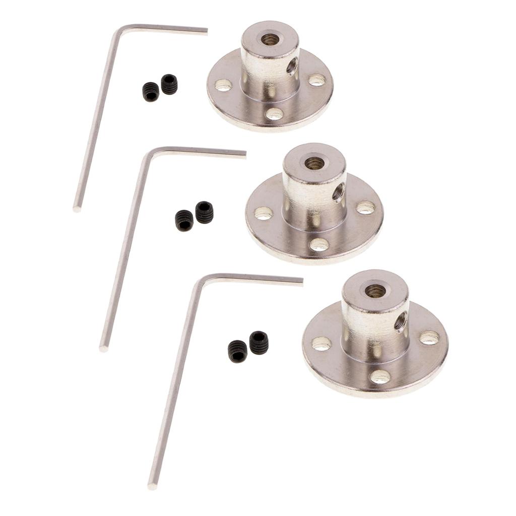 3 Set Rigid Flange Coupling Motor Guide Shaft Coupler Motor Connector 8mm