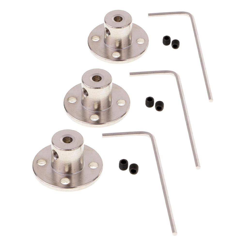 3 Set Rigid Flange Coupling Motor Guide Shaft Coupler Motor Connector 8mm