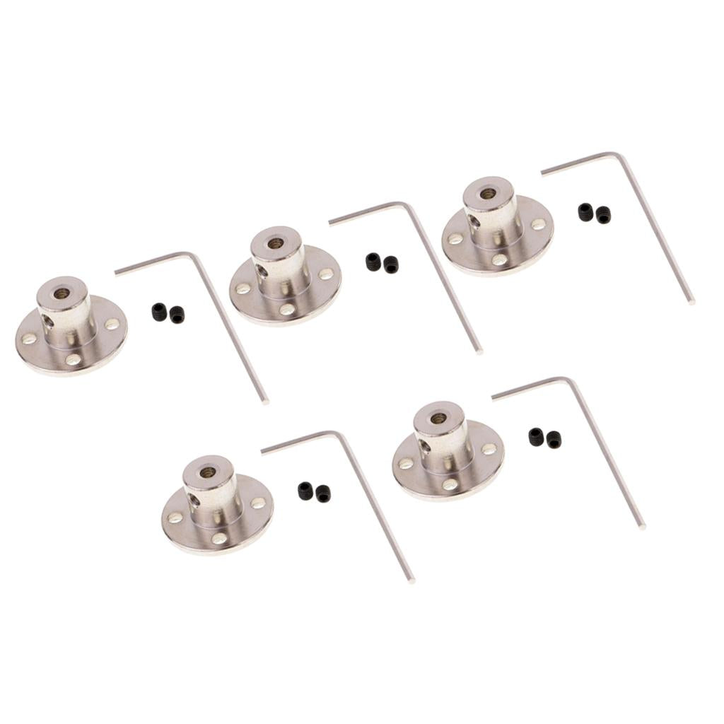 5 Set Rigid Flange Coupling Motor Guide Shaft Coupler Motor Connector 8mm