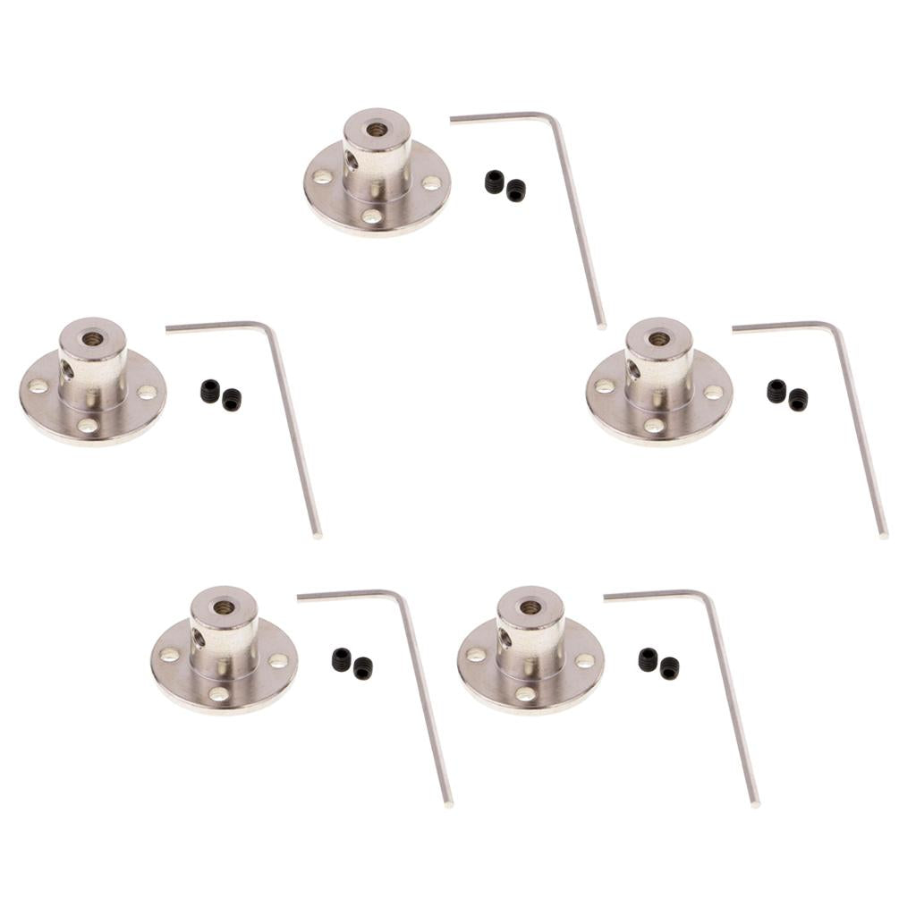 5 Set Rigid Flange Coupling Motor Guide Shaft Coupler Motor Connector 8mm