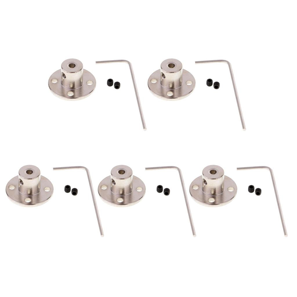 5 Set Rigid Flange Coupling Motor Guide Shaft Coupler Motor Connector 8mm