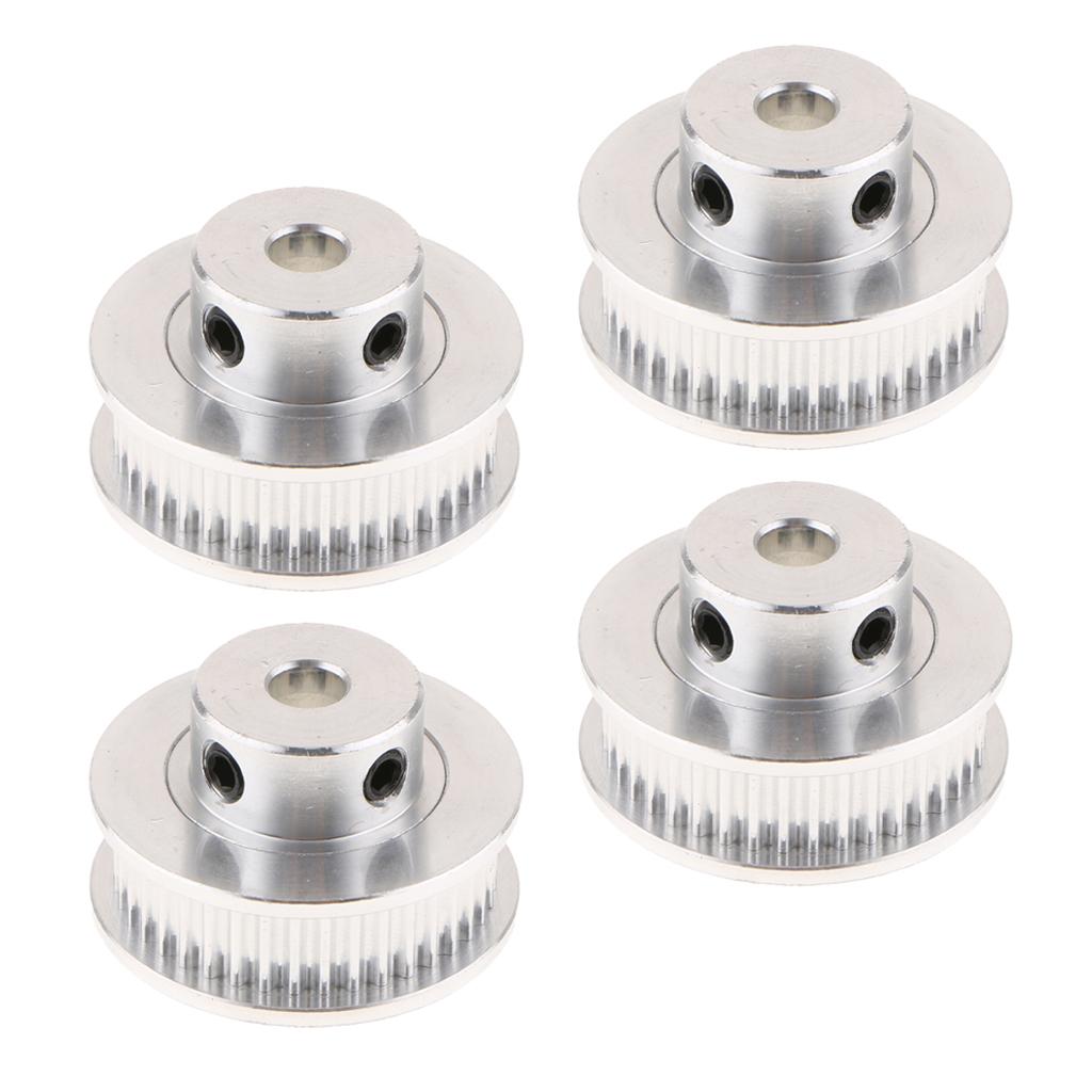 4PCS Aluminum Alloy 3D Printer GT2 Timing Belt Pulley 40 Teeth Bore 5mm