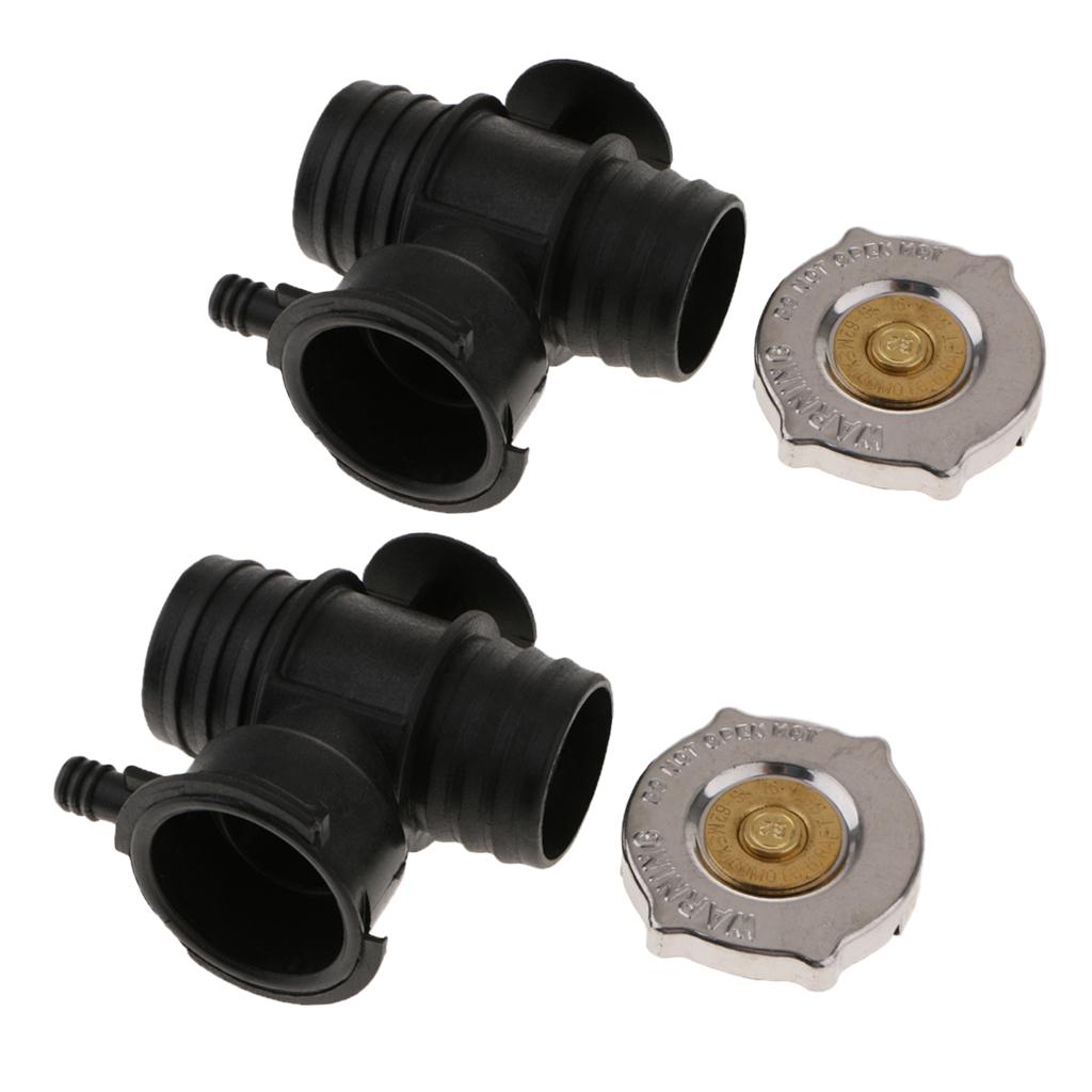 2Set Stant Radiator Cap for T-Branch Pipe for 1993-2007 Dodge Jeep