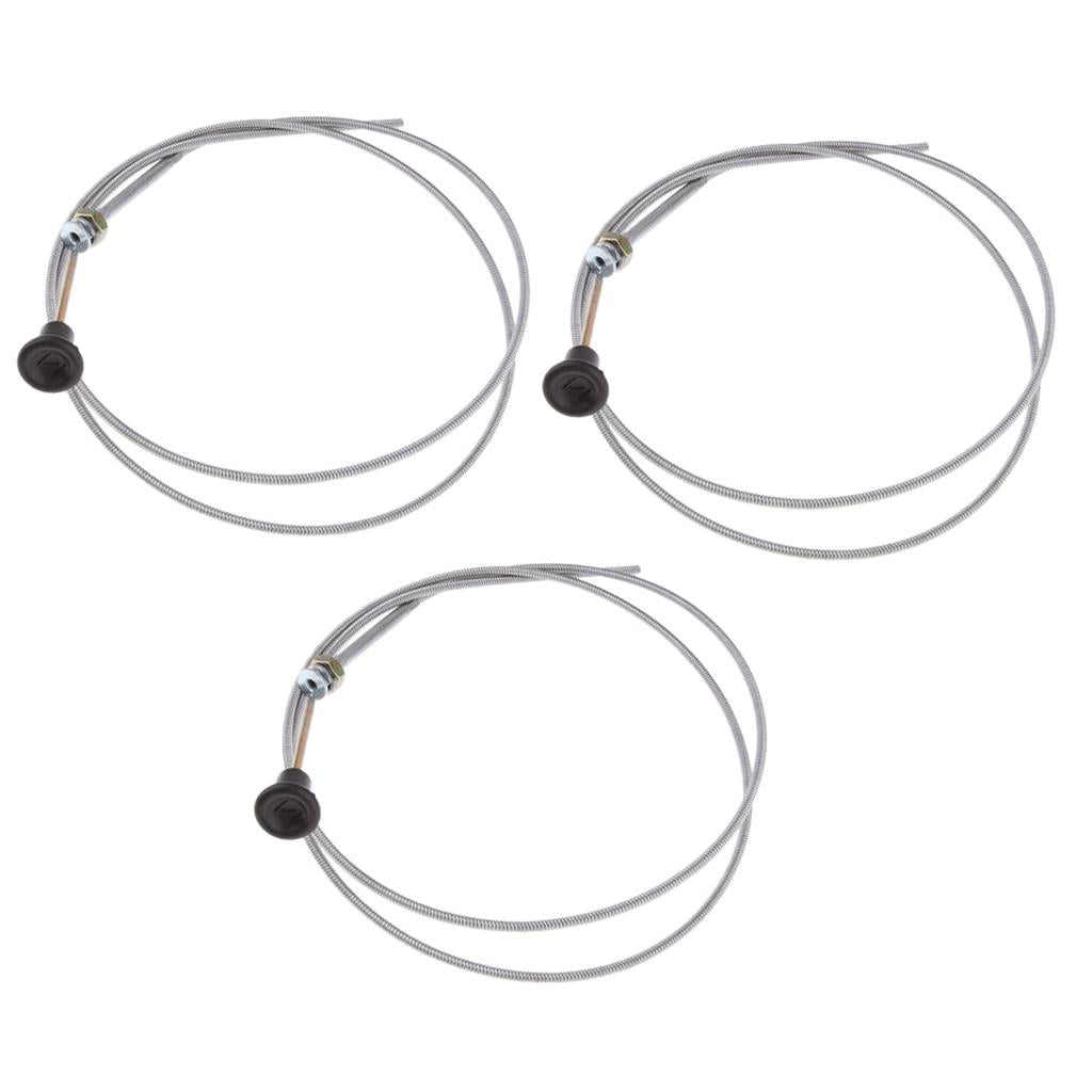 3X237 Rotary Universal Push Pull Choke Cable 63Inner 60"Conduit2-3/4"travel"