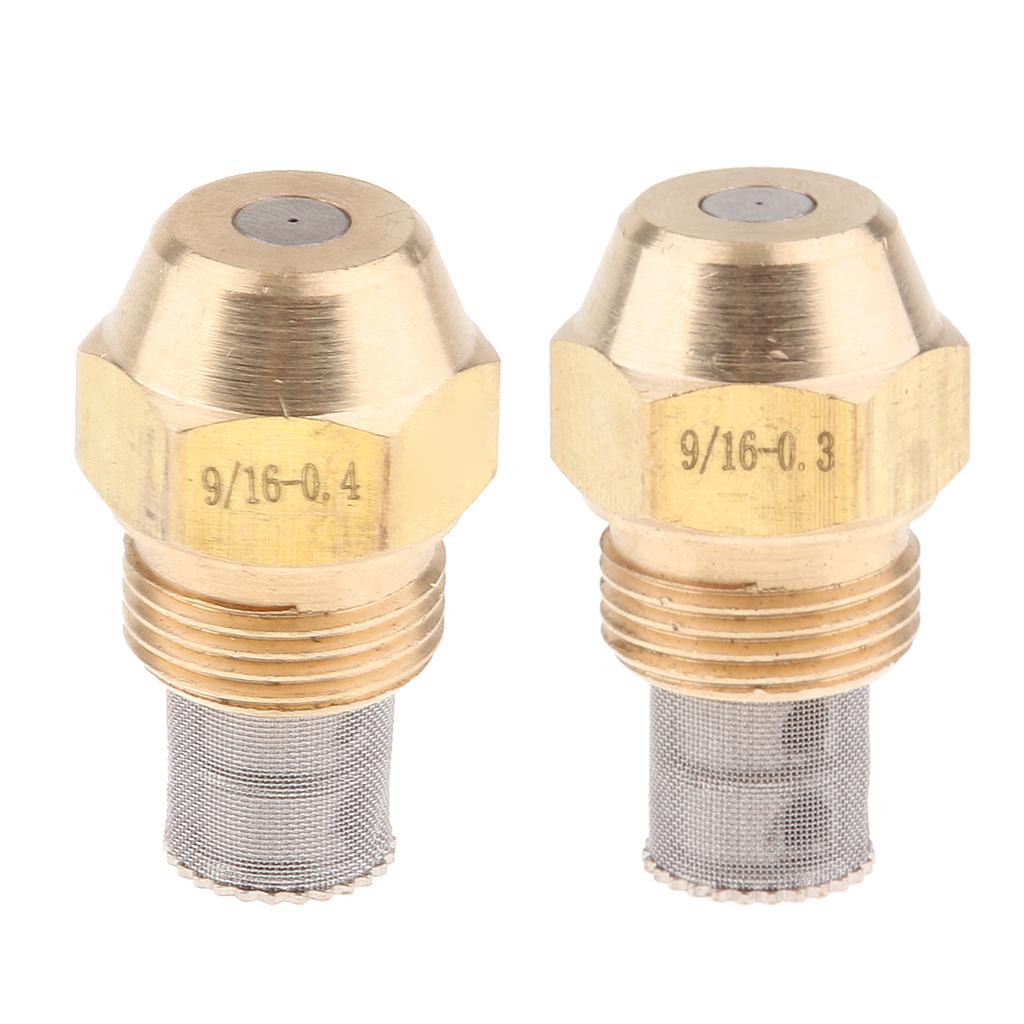 2 x Fuel Oil Furnace Burner Spray Nozzle 9/16 Inch External Thread Connect