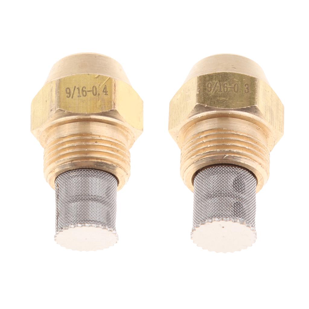 2 x Fuel Oil Furnace Burner Spray Nozzle 9/16 Inch External Thread Connect
