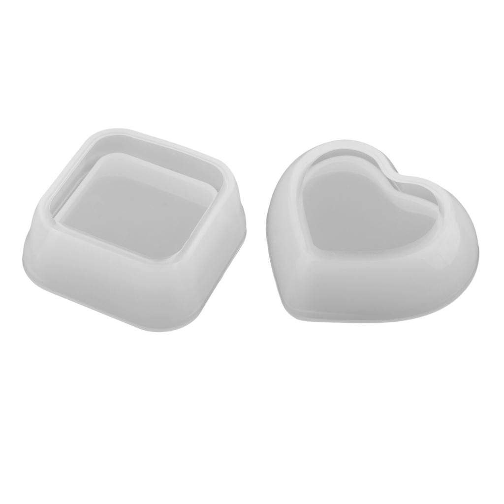 2 Pack DIY Storage Box Silicone Mold Resin Casting Art Craft Jewelry Mold