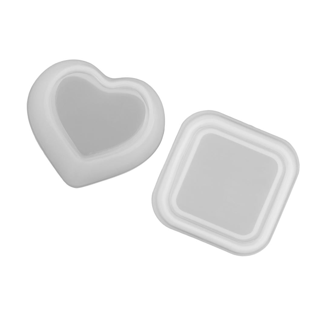 2 Pack DIY Storage Box Silicone Mold Resin Casting Art Craft Jewelry Mold