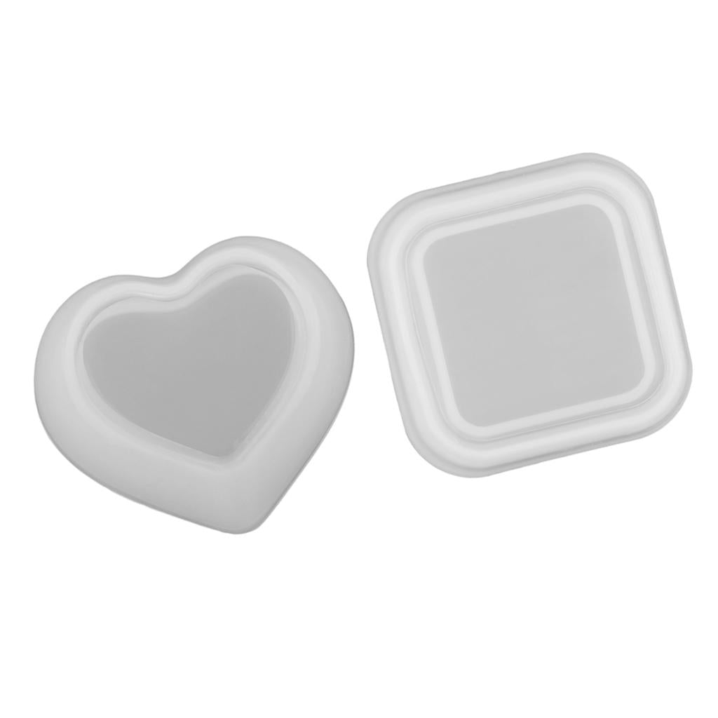 2 Pack DIY Storage Box Silicone Mold Resin Casting Art Craft Jewelry Mold