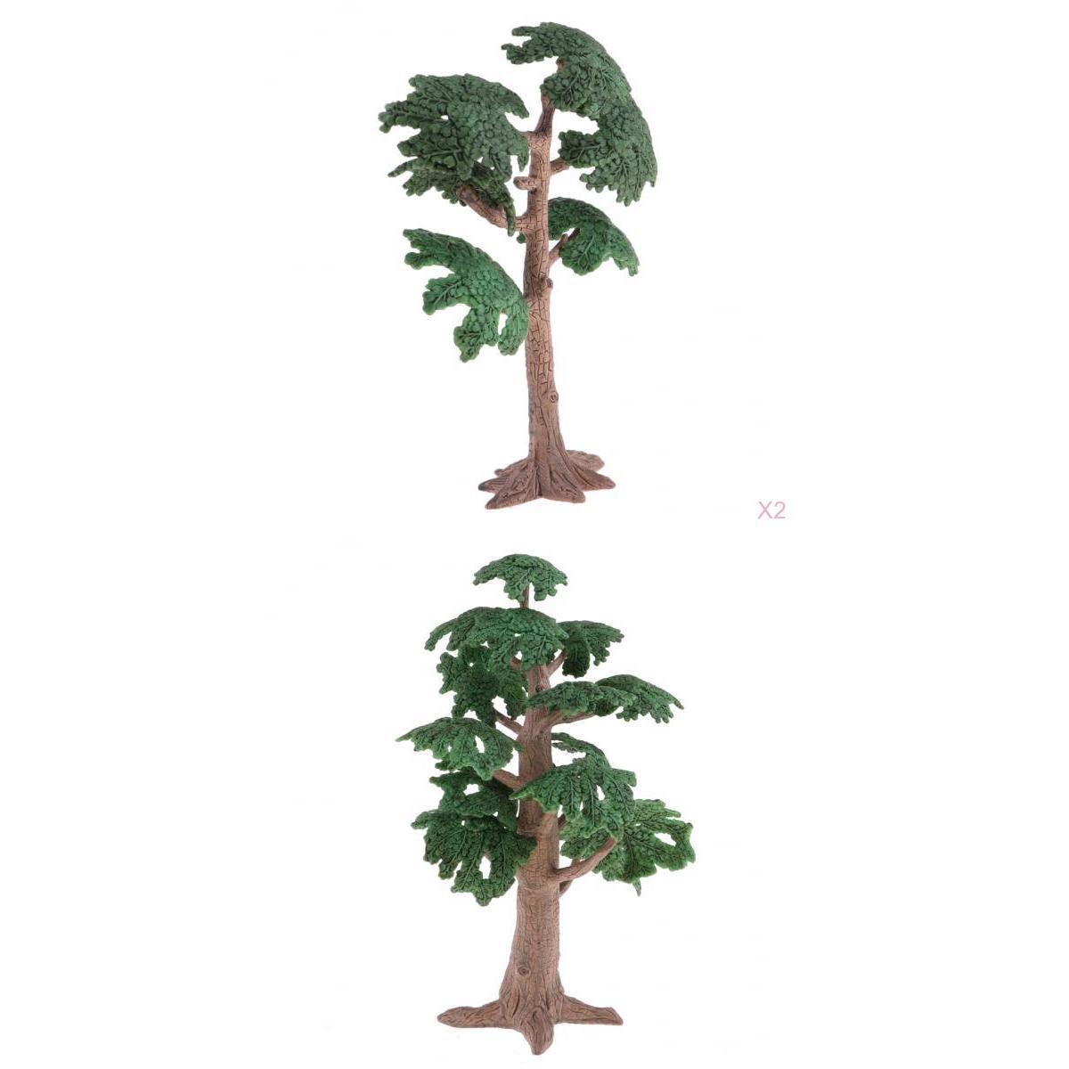 3pcs Green Pine Tree Ancient Cycad Cypress for Landscape Diorama Scenery