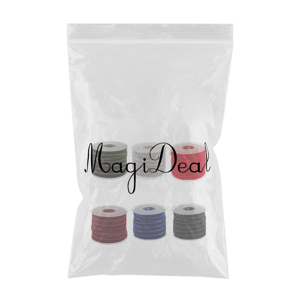 6 packs 20 Yards 10mm Wide Velvet Ribbon Rolls for Sewing Trims DIY Crafts